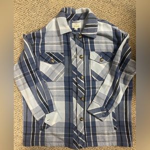 Offline by Aerie Blue Plaid Shacket, size small